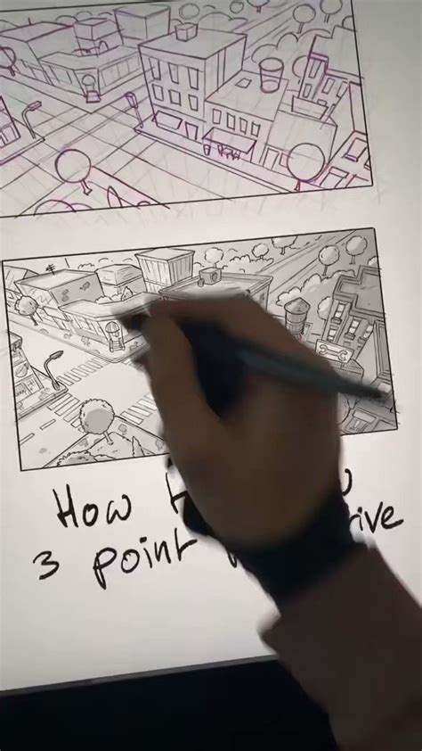 Mitch Leeuwe on Twitter: "How to draw 3 point perspective. Let’s start with a video. A thread 🧵 ...