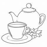 Printable Teacup Coloring Page  Tea Cup drawing Pages Art sketch template