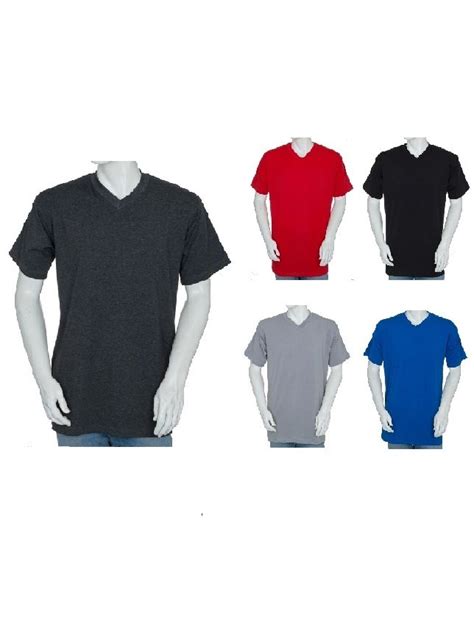 Styllion Big and Tall V-Neck Shirts - Short Sleeves - Heavy Weight ...