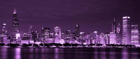 Chicago Skyline At Night Free Stock Photo - Public Domain Pictures