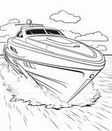 Motor Boat Coloring Pages sketch template