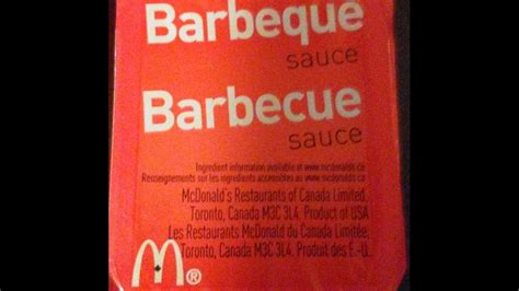 mcdonalds bbq sauce calories