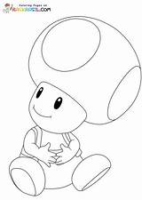 Toad Mario Coloring Pages sketch template
