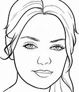 Face Coloring Pages For Makeup sketch template