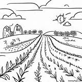 Scenic Farm Field With Crops Coloring Page  Pagescom sketch template