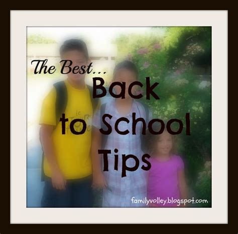 Family Volley: Back to School Tips