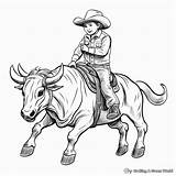 Bull Riding Coloring Pages  Free & Printable sketch template