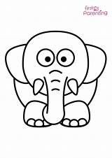 Cute Baby Elephant Coloring Page For Kids  FirstCry Parenting sketch template