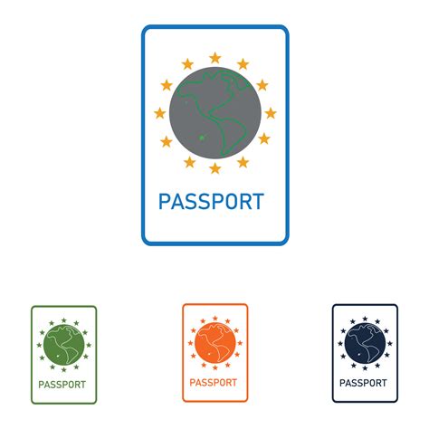 passport set logo 6596700 Vector Art at Vecteezy