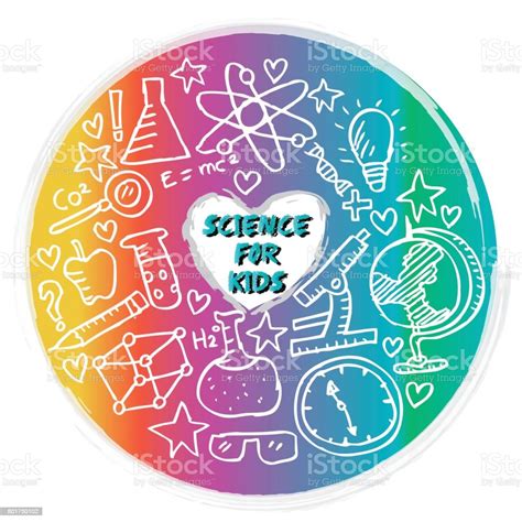 Science For Kids School Symbols And Design Elements Stock Illustration ...