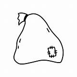 Pouch With A Gift For New Year And Christmas Coloring Book  sketch template