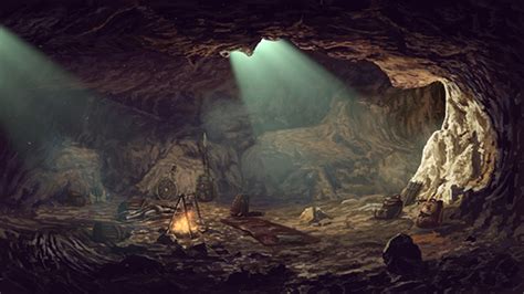 Cave Camp - JamesRPGArt | DnD Scenes & Animated RPG Artwork