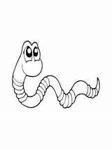 Earthworm coloring page For Kids sketch template