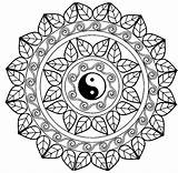 Mandala Yin Yang  Mandalas Kids Coloring Pages sketch template