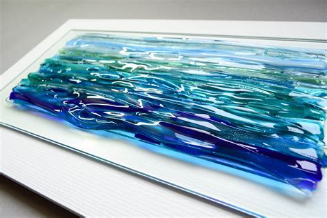 Glass Wall Art Large Ocean Art Fused Glass Wall Art Coastal Decor ...