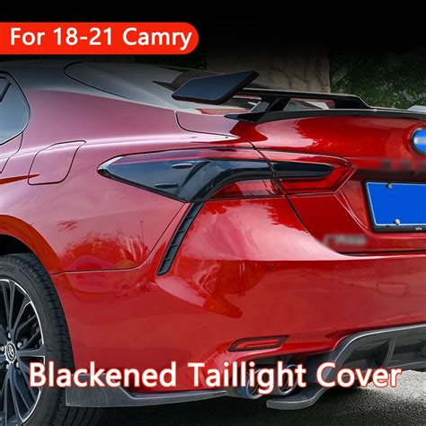 Tail Lamp Cover For Toyota Camry 2018-2021 Abs Smoke Black Rear Lamp ...
