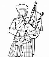 Scottish Bagpipes Coloring Pages sketch template