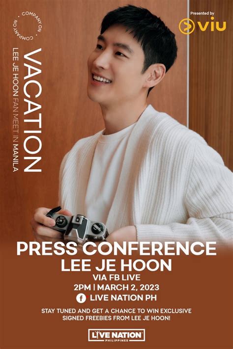 Live Nation PH on Twitter: "Let's get to know Lee Je Hoon better! Tune in to a special Facebook ...