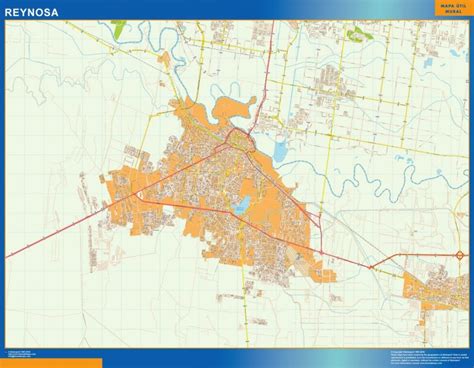 Mapa Reynosa en Mexico plastificado | Mapas para México, USA y Canada ...