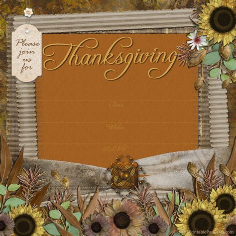 Thanksgiving Luncheon Invitation