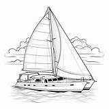 Premium Photo  Cartoon Catamaran Coloring Page For Kids sketch template