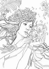 Fantasy Girl – Favoreads Coloring Club sketch template
