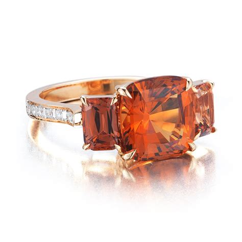 Hessonite Garnet and Malaya Garnet Ring– Paolo Costagli