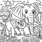 Coloring Pages Of Baby Elephants sketch template