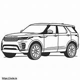 Land Rover Discovery MHEV 2024 coloring Page sketch template