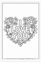 25 Free Printable Love Quotes Coloring Page  Emily Drawing sketch template