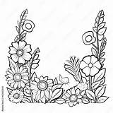 Border flower coloring Page Beautiful Frame Coloring  sketch template