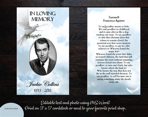 Pin on Funeral Program Templates