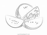 Watermelon Coloring Page For Kids  Free Printable sketch template