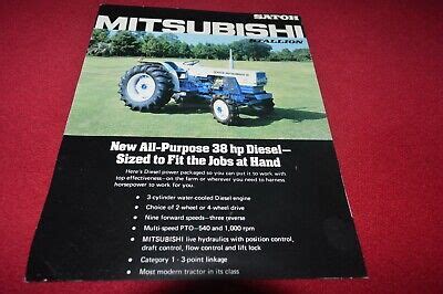 Mitsubishi Satoh Stallion Tractor Dealers Brochure CDIL | eBay