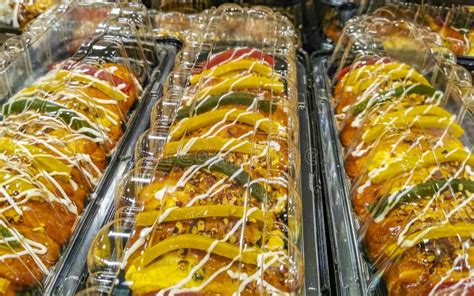 Rolls Baguettes Cakes and Other Pastries in Chedraui Supermarket Mexico Stock Photo - Image of ...