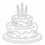 Birthday Cake Coloring Page  Pages Mimi Panda sketch template
