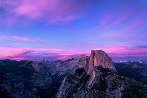 Pastel Sunset on Half Dome from Glacier Point Photograph by Doug Holck - Fine Art America