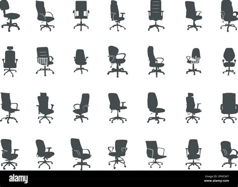 Office chairs silhouette, Office chairs vector, Office chairs SVG, Modern office chair ...