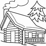Log Cabin Coloring Page  Book Pages sketch template