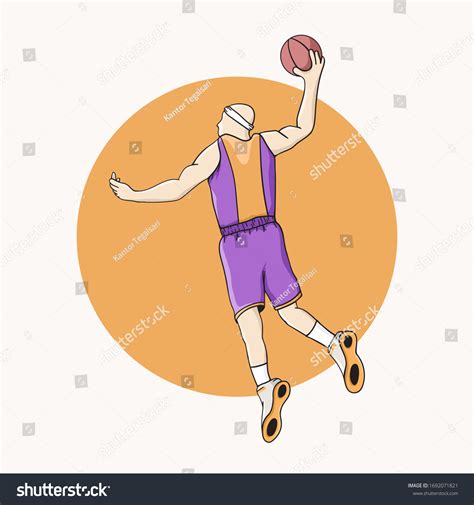 Basketball Player Slam Dunk Vector Stock Vector (Royalty Free ...