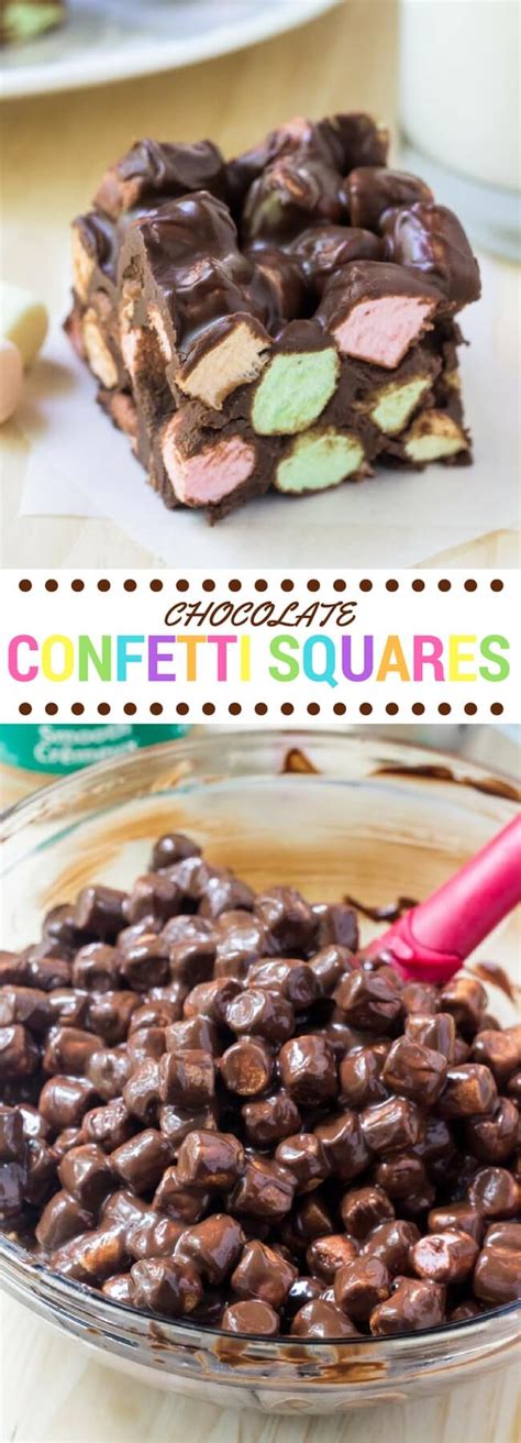 Chocolate Confetti Squares - Just so Tasty