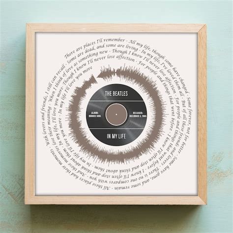 Beatles in My Life Wall Art Song Lyrics Wall Art Beatles | Etsy