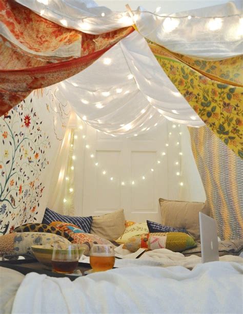 Blanket Forts for Grown-up Kids | Blanket fort, Beautiful bed designs, Slumber parties