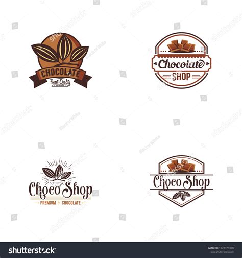 Chocolate Logo Design Stock Vector (Royalty Free) 1323376370 | Shutterstock