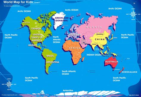 Free Printable World Maps For Students - Free Templates Printable