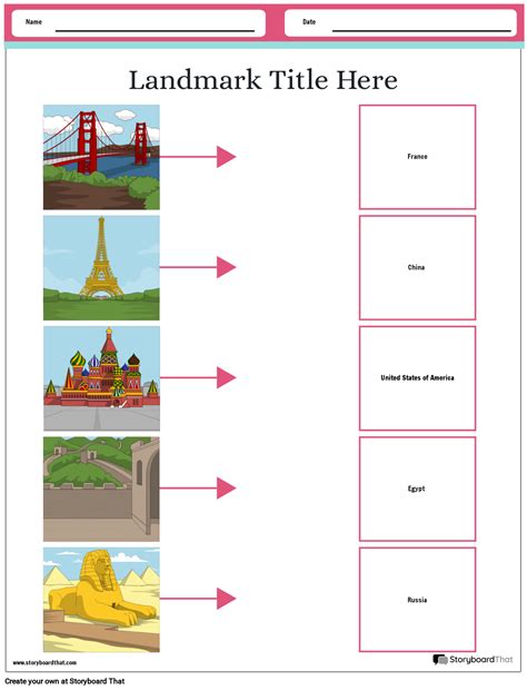 Landmark Worksheets: Free Templates and Activities - Worksheets Library