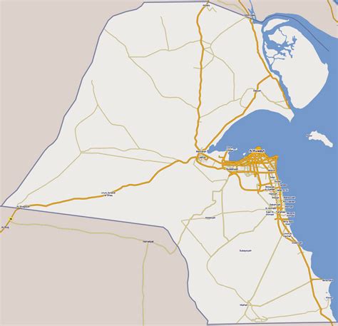 Large road map of Kuwait. Kuwait large road map | Vidiani.com | Maps of ...