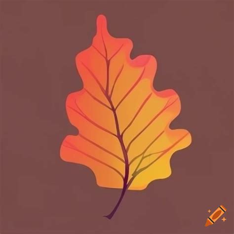 Stylized autumn leaf vector art on Craiyon
