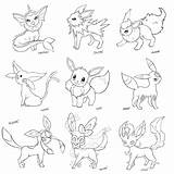 Pokemon Coloring Pages Eevee Evolutions Sylveon sketch template