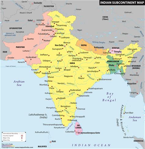 Indian Subcontinent Map